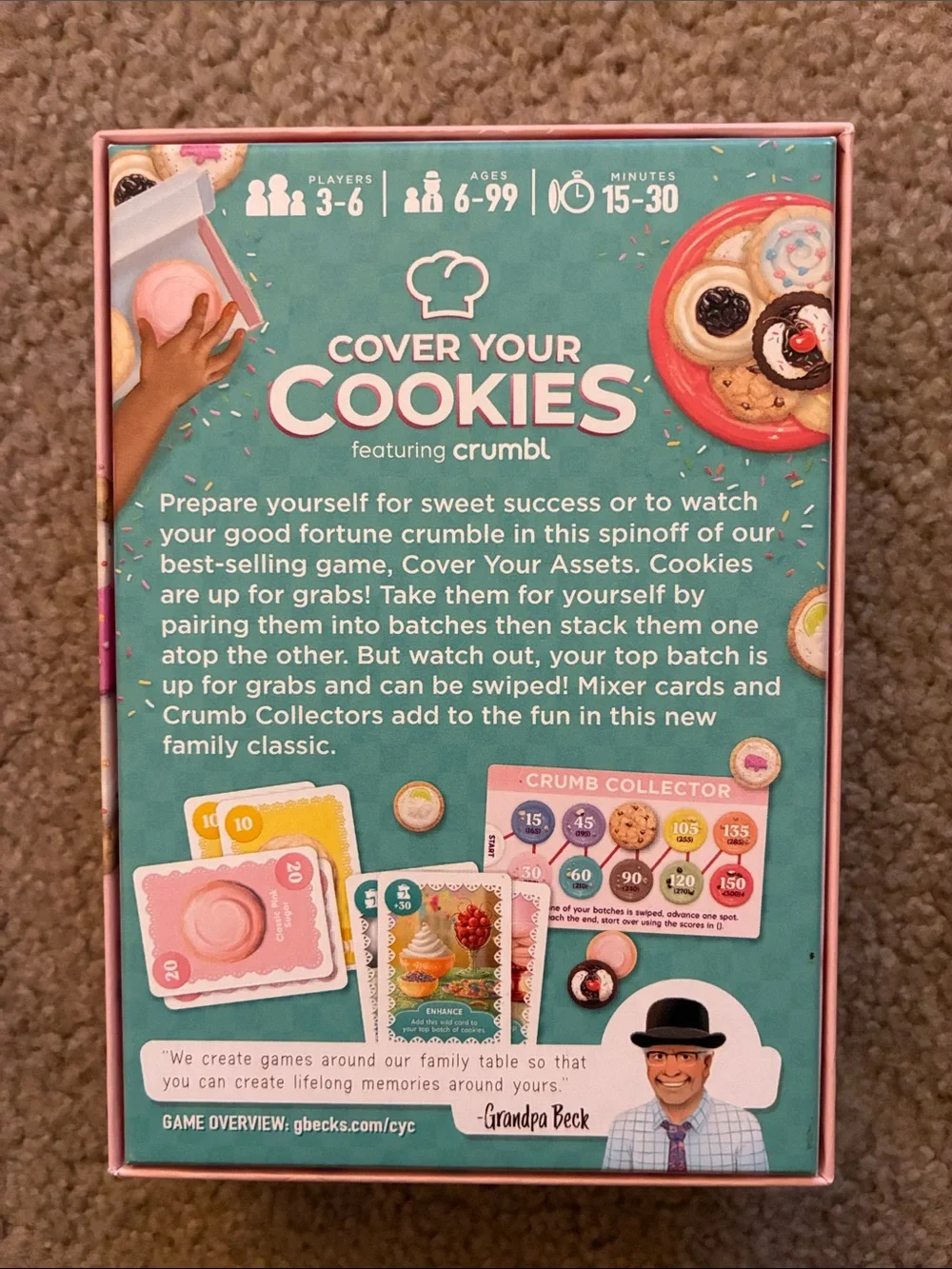 Game “Cover Your Cookies” Featuring Crumbl